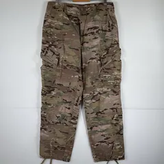 古着 ミリタリーロングパンツ コンバットパンツ マルチカム 米軍 実物 迷彩 カモフラ カーゴパンツ army medium regular  グリーン メンズ