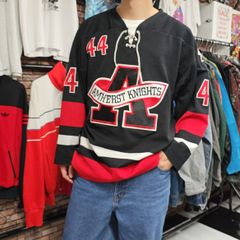 【US古着】Amherst Knights Hockey Game Shirt / アマースト・ナイツ アイスホッケー ゲームシャツ ホッケージャージ #44 ブラック M