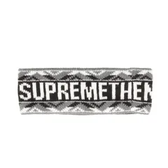 Supreme シュプリーム THE NORTH FACE ブランドロゴ ヘッドバンド / ヘアバンド (Trans Antarctica Expedition Headband) | グレー ブラック | ファッション アイテム | コラボ 別注【中古】
