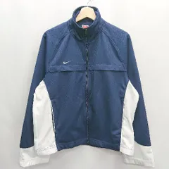 ◇ NIKE ナイキ ワンポイントロゴ シンプル カジュアル 長袖 ジャージ サイズM ネイビー メンズ E  【1405140039870】