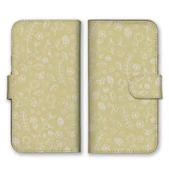 iPhone15ProMax ケース 手帳型 iPhone15 プロマックス スマホケース 携帯ケース 北欧柄 ボタニカル柄 花柄 小花 フラワー かわいい おしゃれ 線画 手書き風 カラー08