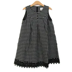 クミキョク ワンピース トップス ノースリーブ レース キッズ 女の子用 Mサイズ 黒×白 組曲 【中古】のサムネイル