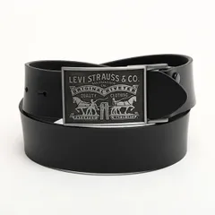 Levi's リーバイス ロゴ バックル 本革ベルト 38mm ブラック ジーンズ ブランド USA直輸入モデル メンズギフト 11LV0253 送料無料のサムネイル
