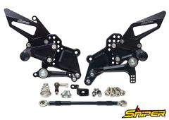 【アウトレット品】YZF-R25/YZF-R3 MT-25/MT-03 ストリート用 バックステップ 黒 ABS対応