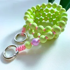 PETAL☆1本タイプ☆ウッド ビーズ スマホ ショルダー ストラップ 軽量 天然 木 製 ウォレット チェーン キーチェーン バッグ チェーン キーホルダー 携帯 ショルダー 斜め掛け 木のビーズ ストラップ メガネストラップ ペット リード KASUGAR