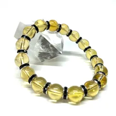 シトリン パワーストーン ブレスレット 8mm 11月誕生石  BK メンズ・レディース 男性・女性  数珠 ◇