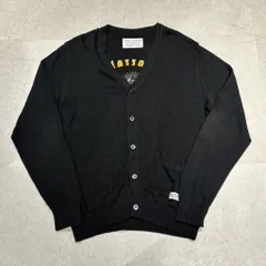 ワコマリア　カーディガン　ブラック　M WACKO MARIA/COTTON KNIT CARDIGAN（BLACK）［コットンニット