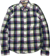 HOLLISTER ☆ チェック 長袖 シャツ ブルー ピンク グリーン L メンズ 通年 アメカジ 休日 大人カジュアル 古着 ホリスター アバクロ■N232