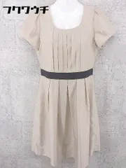 ◇ BEAMS LIGHTS ビームス ライツ バックジップ 半袖 膝丈 ワンピース サイズ38 ベージュ レディース 【中古】 【1002800911233】のサムネイル