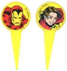 【中古】食器 アイアンマン＆RYUKI(COMICSアート) デザートピック 「Happyくじ MARVEL | MAZZEL」 F賞