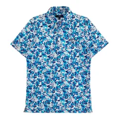 サイズ：M CALLAWAY キャロウェイ  半袖ポロシャツ 花 総柄 ブルー系 [240101519435] ゴルフウェア メンズ ストスト