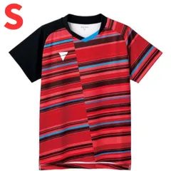 【新品・４５%割引】ゲームシャツ ユニフォーム ゲームシャツ 卓球 S ヴィクタス(VICTAS) レッド（赤） V-GS223 ユニホーム 49