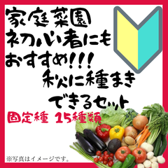 2024年度　初心者でも簡単！秋にまける野菜の種　15種類セット　固定種