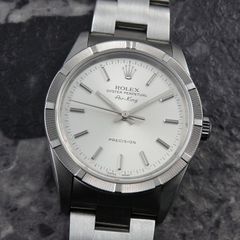 ロレックス エアキング 14010M エンジンターンドベゼル ノンデイト シルバーダイヤル ROLEX AIR KING 2001年製 Cal.3130