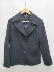 ◇ MUJI 無印良品 ムジルシ シンプル 定番 ウール混 長袖 チェスターコート サイズM ネイビー レディース P  【1406110029228】