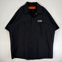 古着 レッドキャップ RED KAP 半袖シャツ ワーク 刺繍 FELON CLOTHING XL  ブラック バックプリント メンズ