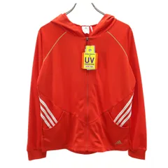 未使用 adidas アディダス トレーニング ジップパーカー M レッド タグ付き レディース 古着