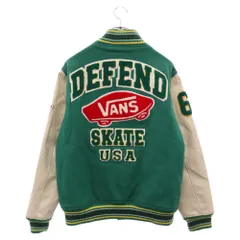VANS (ヴァンズ) パッチデザイン スタジアムジャケット スタジャン フルデコ レタード グリーンのサムネイル