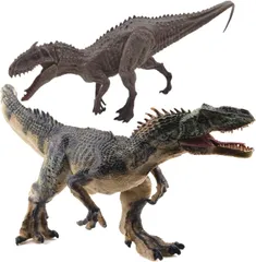 UTST 恐竜 フィギュア セット 子供インドミナスレックス フィギュア アロサウルス 恐竜 おもちゃ プレゼント 6+ (緑ｱﾛｻｳﾙｽ＋子供ﾐﾅｽ)
