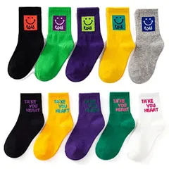 1.カラフル_13.0-15.0 cm [GLASS FROG] 子供用靴下 10足セット 男の子 女の子 キッズ ソックス (カラフル M,13-15cm)