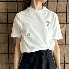 ☆2024春夏新入荷☆ JIL SANDER ジルサンダー J40GC0127 J20150 半袖Tシャツ カットソー マッシュルーム刺繍  ホワイト レディース