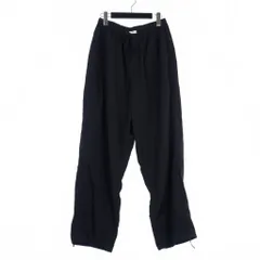 ATON ブラック スラックス ATON - High Twist Wool Wide Pants -スラックス-（Black