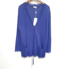 #anc アルベルタフェレッティ ALBERTAFERRETTI カーディガン 42 青 ロング イタリア製 シルク使い レディース [765668]のサムネイル