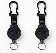KEY-BAK キーバック #6C カラビナ付キーリール キーチェン ケブラー 90cm ［ 正規代理店］　2個セット