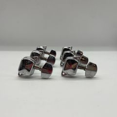 Squier エレキギター用 クローム ６連ペグ カバードペグ スクワイヤー Guitar Pegs