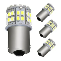 S25 シングル球 LED（P21W 1156 S25 G18 BA15S）バックランプ 1206SMD 50連 ホワイト ピン角180度 12V 4個セット