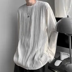 Tシャツ メンズ 無地 長袖 ゆったり ファッション おおきい 厚手 可愛い 生地 サイズ ビッグT 無地 人気 カジュアル ファッション 丸襟 柔らかい肌触り 釣り 長め メッシュ ゆったり ロング 快適 ストリート トレーナー インナー 肌着 春秋服 白