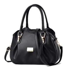 [Takusan Shopping] ハンドバッグ ショルダー お呼ばれ サブ オフィス 3way ファスナー付き 多機能 多収納 丈夫 通勤 斜めがけ おしゃれ 自立 フォーマル カジュアル エレガンス 結婚式 パーティー 手提げバッグ ミニ  [ブラック]