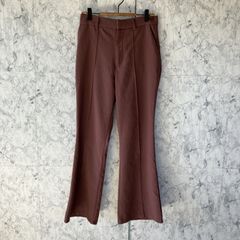 GRL グレイル　フレアパンツ　【L】　ブーツカット　赤紫　ウエストゴム　ストレッチ　サイドポケット　バックダミーポケット　薄手