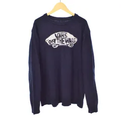 バンズ VANS ニット セーター 長袖 ロゴ M 紺 ネイビーのサムネイル