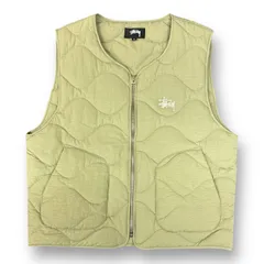 美品 Stussy 22SS RECYCLED NYLON LINER VEST ナイロン ライナー ベスト ステューシー　オリーブ系  M  64089Aのサムネイル
