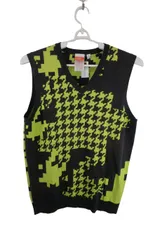 PUMA GOLF(プーマゴルフ) ニットベスト グレー / 黄緑 メンズ US S ゴルフ用品 2410-0891 中古