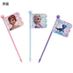 아나운서와 눈의 여왕 런치 픽스 9개입 [3무늬×3개입] 스케이터 픽 꼬치 깃발 플래그 채색 도시락 데코 런치 소품 상품