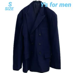 Y's for men ワイズフォーメン テーラードジャケット ダブルブレスト ピークドラペル 袖口開き見せ 総裏地 ネイビー メンズ 秋 ゴーゴー古着久喜倉庫店B9595