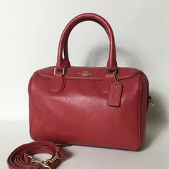 2508-19｜コーチ 2WAY ハンドバッグ レザー レッド