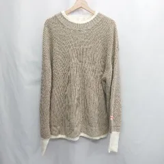 ◇ ⊆ JaVa シンプル 長袖 ニットセーター サイズXL ベージュ系 メンズレディース E  【1505220015722】