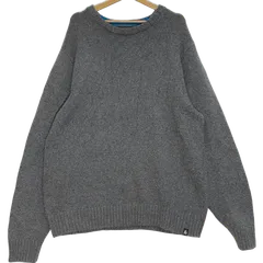 THE NORTH FACE/ザノースフェイス ニット セーター クルーネック ワンポイント刺繡 オーバーサイズ ビッグシルエット China製 メンズ XL グレー