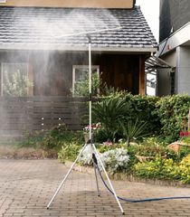 ミストシャワー 屋外用 ミストdeクールシャワー スタンドビッグ 噴霧ノズル7個 散水機 ガーデニング 熱中症対策 暑さ対策 ひんやり