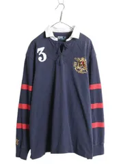 【お得なクーポン配布中!】 90s ポロ ラルフローレン 長袖 ラガーシャツ メンズ XXL オールド ラグビー 長袖シャツ ポロシャツ 袖 ボーダー 大きいサイズ ナンバリング