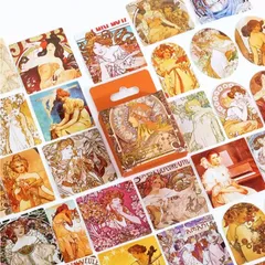 レトロ　ステッカー　素材　まとめ売り　海外　大量