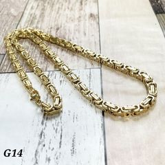 【 新品 送料無料 】G14 ゴールド エンペラー ネックレス 6mm 60cm チェーン ステンレス アクセサリー  メンズ
