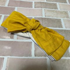 ボリュームヘアバンド　マスタード