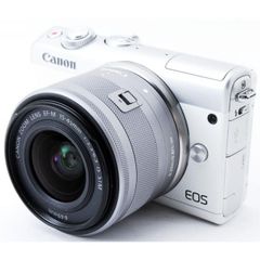 キヤノン ミラーレス一眼 CANON EOS M100 レンズキット ホワイト 中古 新品SDカード付き 届いてすぐに使える Wi-Fi搭載