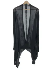 Rick Owens リックオウエンス 11SS リブ切替コットンドレープニットカーディガン チャコール Sのサムネイル