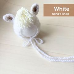 白♪馬帽子&ニューボーンフォト撮影衣装　午年　ウマボンネット　月齢フォト