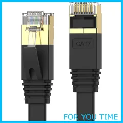 Senetem LANケーブル 5m ウルトラフラット カテゴリ7 高速 10Gbps/600MHz CAT7準拠 イーサネット RJ45 ツメ折れ防止 やわらか スリム ブラック モデム ルータ PS3 PS4 PS5 Xbox等に対応